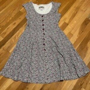 Effie's Heart Retro knit cap sleeve dress with swing skirt